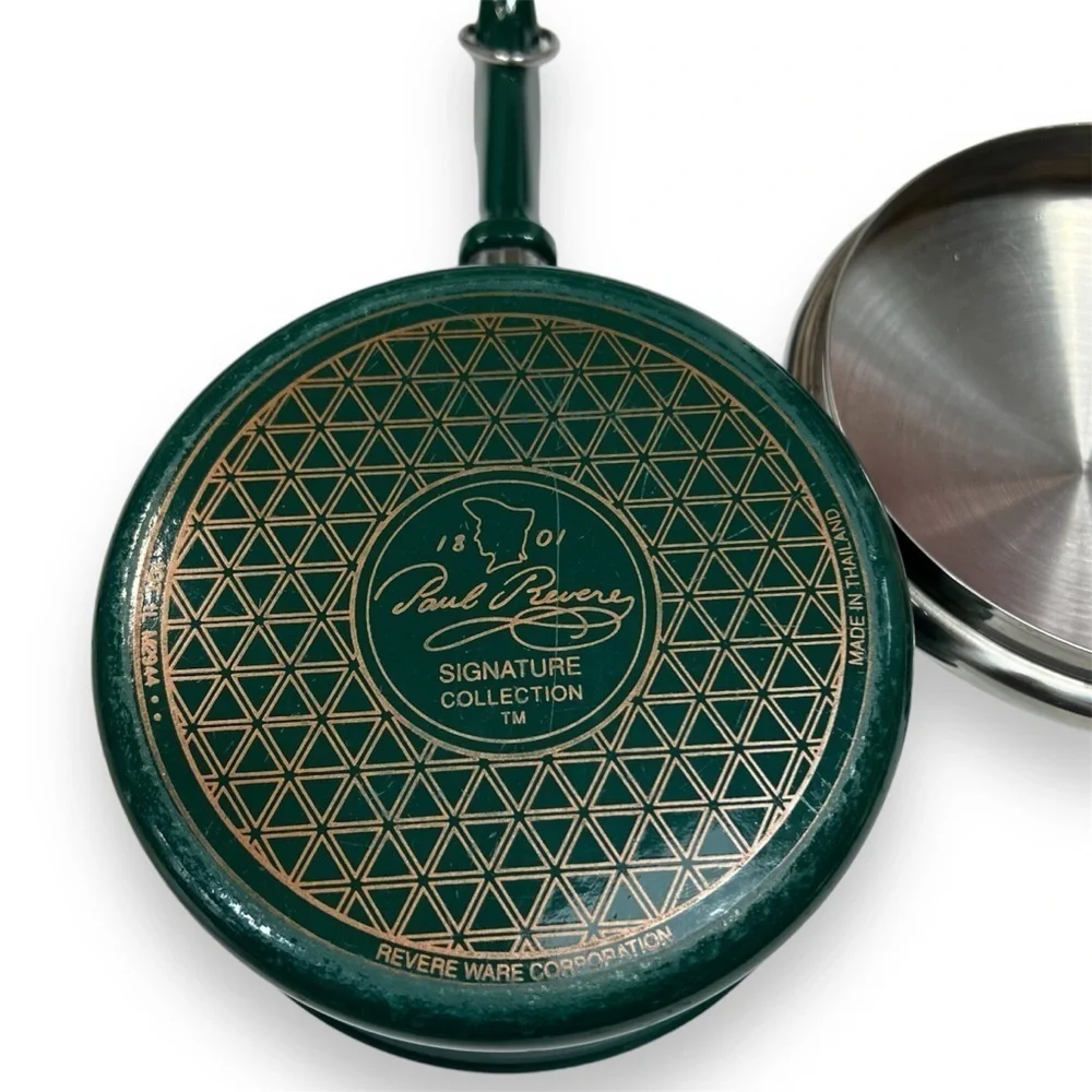 Paul Revere Ware Signature Collection Cookware 1 Qt‎ Sauce Pan Pot Green W/Lid